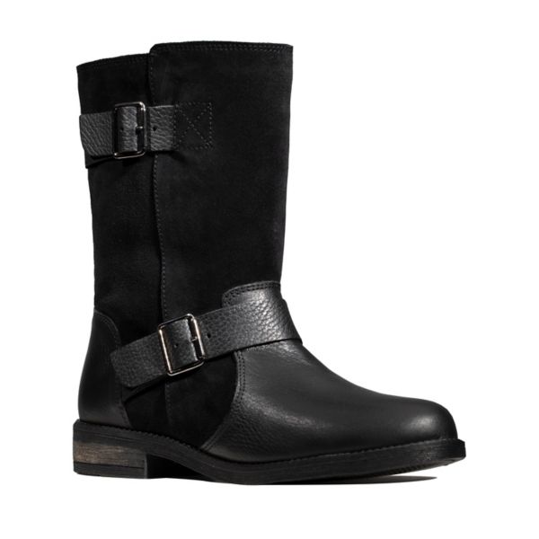 Clarks Womens Demi Flow Ankle Boots Black | UK-4297613